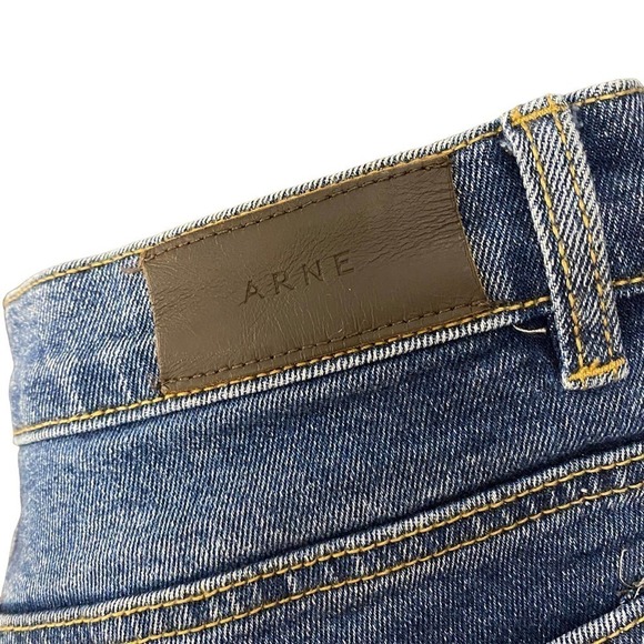 Arne womens Ankle Skinny Jeans Denim Stretch Mid Rise Pockets Pockets Blue 34 - Picture 5 of 8